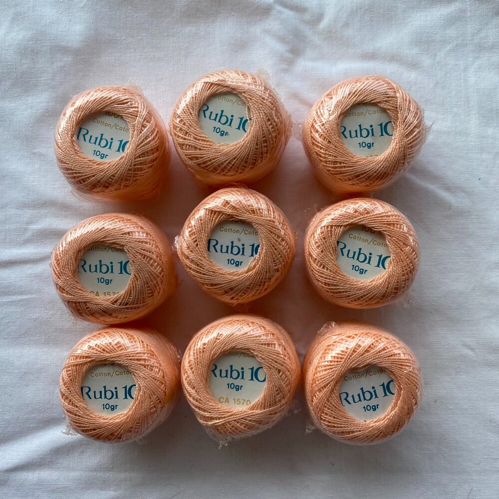 Lot of 9 Rubi 10 Crochet Yarn